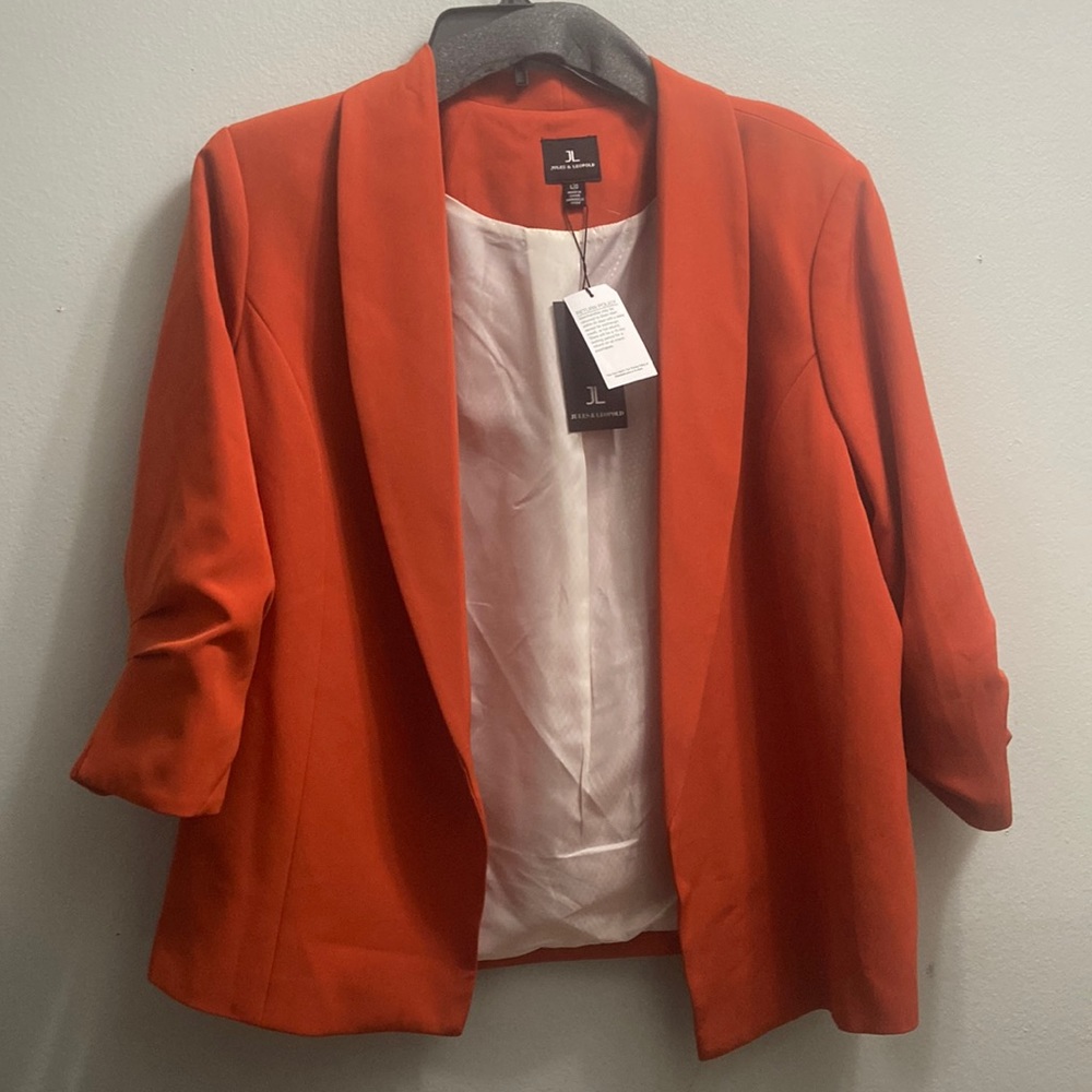NWT JULES &  LEOPOLD  OPEN FRONT BLAZER JACKET IN SIZE LARGE